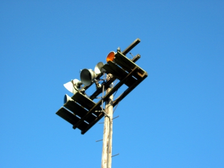 Pontiac Drive-In Theatre - Light And Speaker - Photo From Water Winter Wonderland